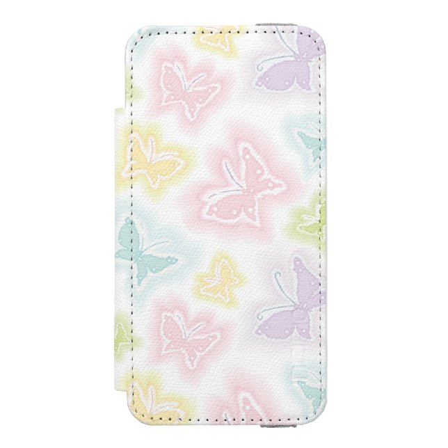 Background with butterflies in watercolor incipio iPhone wallet case (Folio Front)