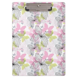 Background with butterfly clipboard