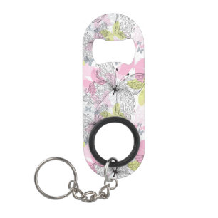 Background with butterfly keychain bottle opener