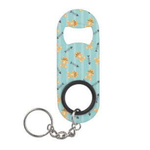 background with cats keychain bottle opener