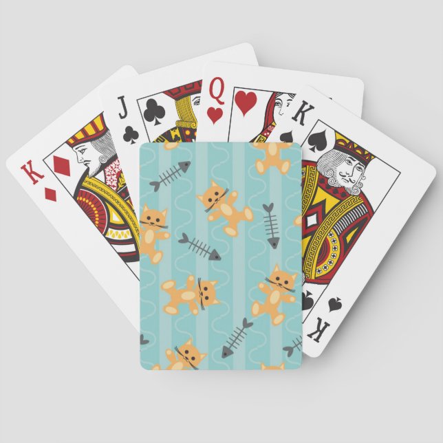 background with cats playing cards (Back)
