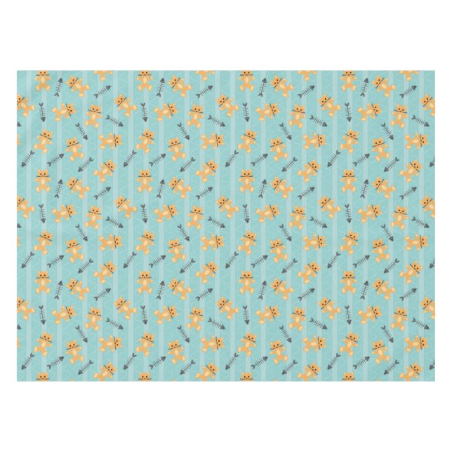 background with cats tablecloth (Front (Horizontal))