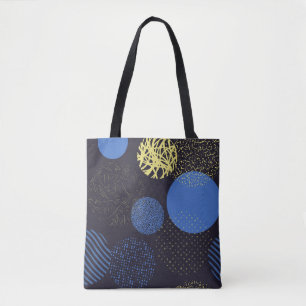 Background with circles. Vintage abstract colorful Tote Bag