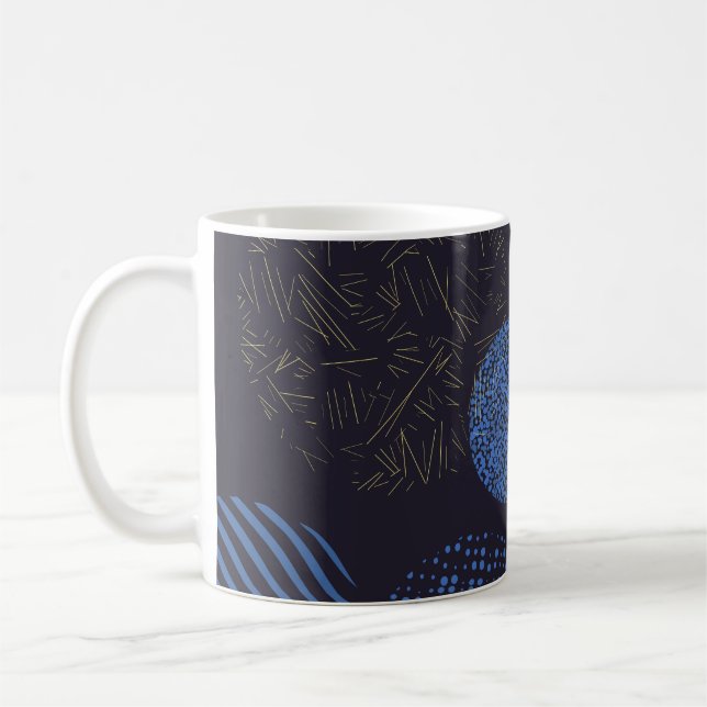 Background with circles. Vintage abstract colourfu Coffee Mug (Left)