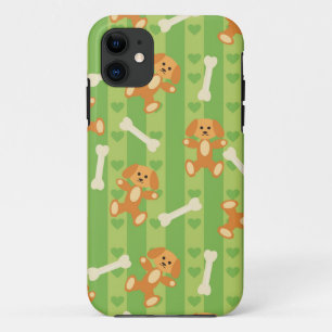 background with dogs and bones iPhone 11 case