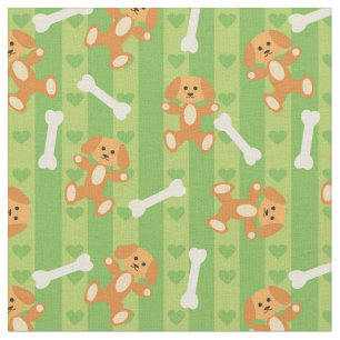 background with dogs and bones fabric