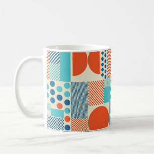 Background with geometrics forms, modern art patte coffee mug
