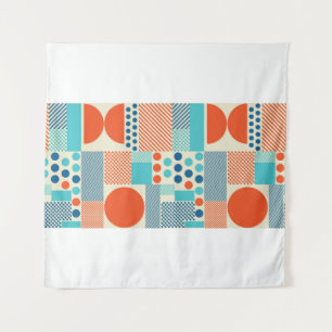 Background with geometrics forms, modern art patte tapestry