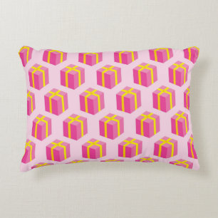 Background with gifts accent pillow
