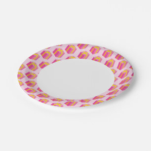Background with gifts paper plate
