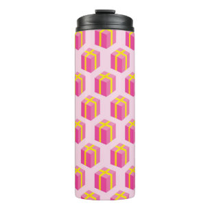 Background with gifts thermal tumbler