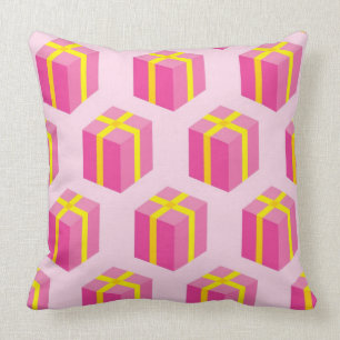 Background with gifts throw pillow