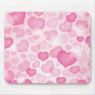 Background with Hearts Mouse Pad
