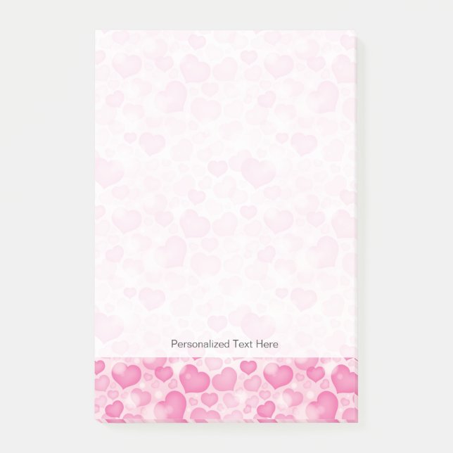 Background with Hearts Post-it Notes (Front)