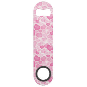 Background with Hearts Speed Bottle Opener