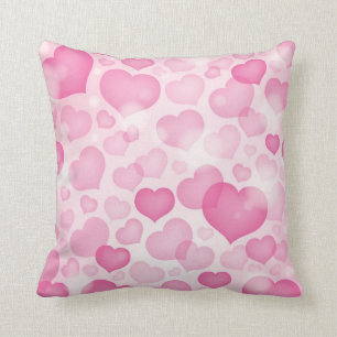 Background with Hearts Throw Pillow