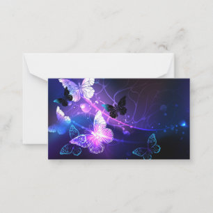 Background with Night Butterflies Advice Card
