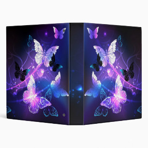 Background with Night Butterflies Binder