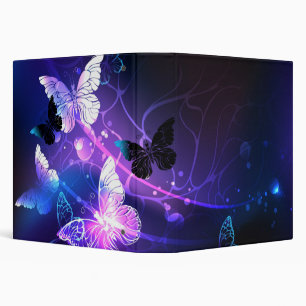 Background with Night Butterflies Binder