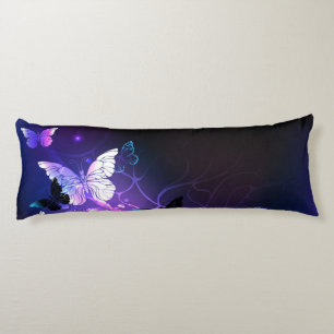 Background with Night Butterflies Body Pillow