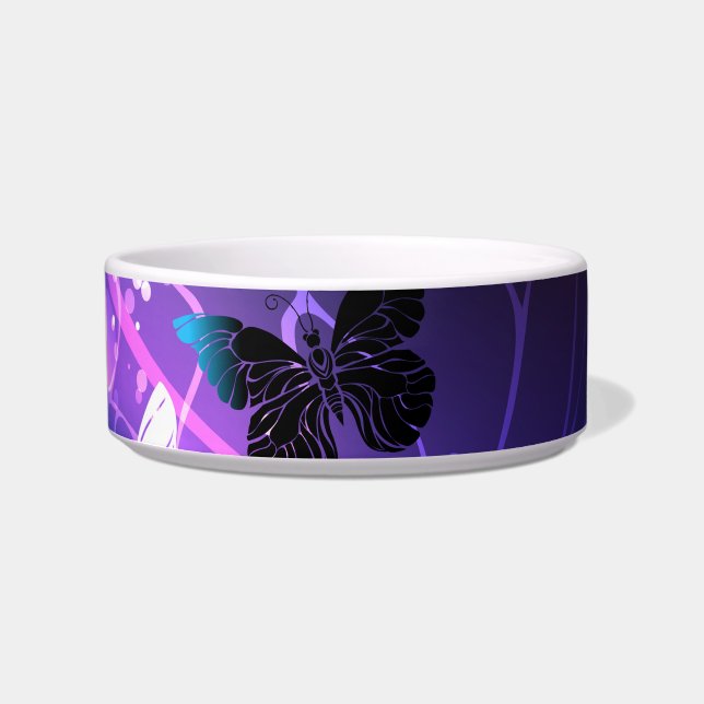 Background with Night Butterflies Bowl (Front)