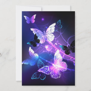 Background with Night Butterflies Card