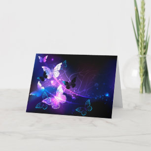 Background with Night Butterflies Card