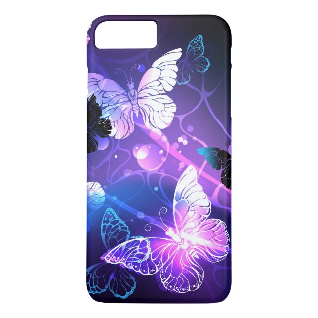 Background with Night Butterflies Case-Mate iPhone Case (Back)