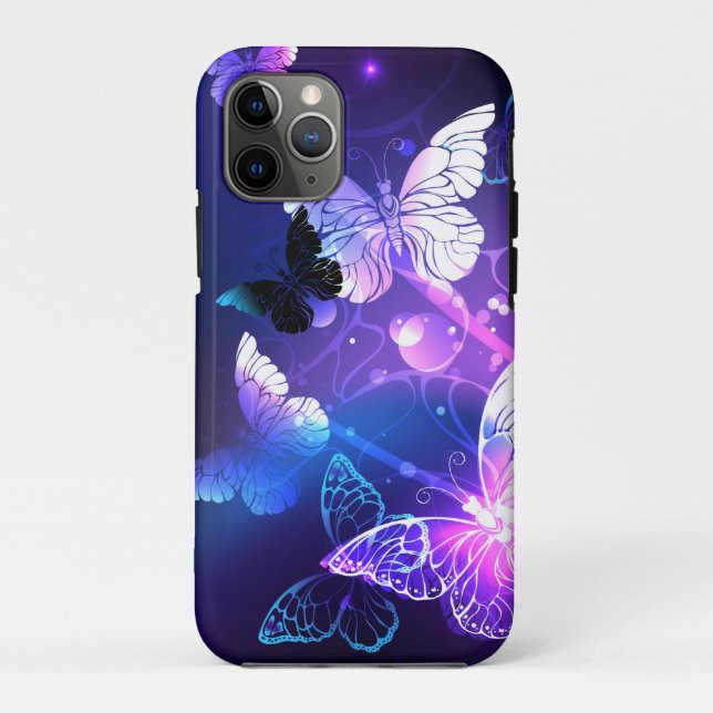 Background with Night Butterflies Case-Mate iPhone Case (Back)