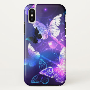 Background with Night Butterflies iPhone XS Case