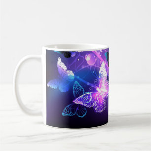Background with Night Butterflies Coffee Mug