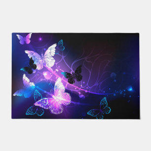 Background with Night Butterflies Doormat