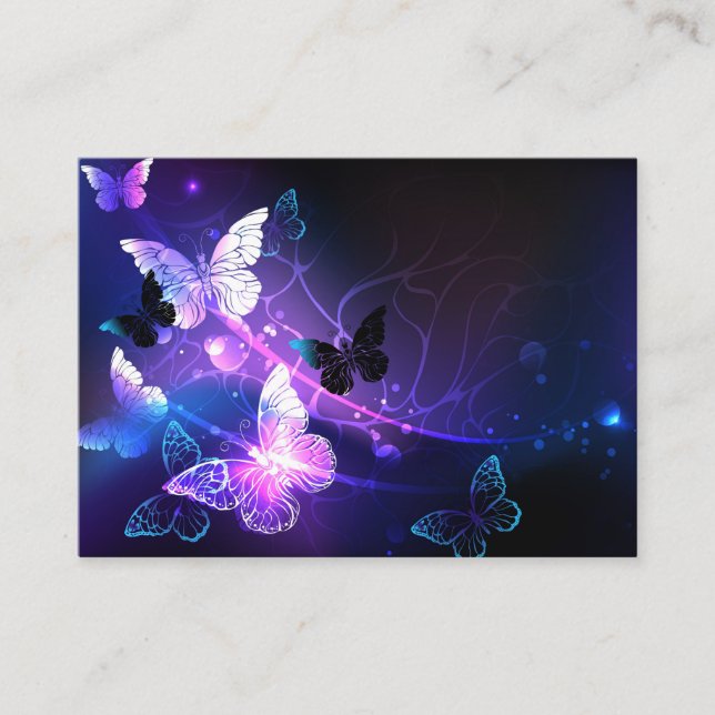 Background with Night Butterflies Enclosure Card (Front)