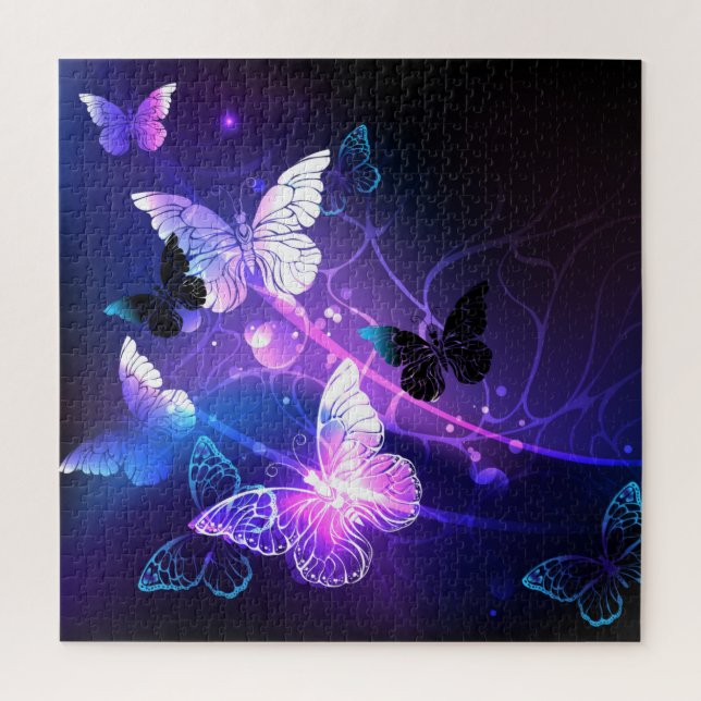Background with Night Butterflies Jigsaw Puzzle (Vertical)