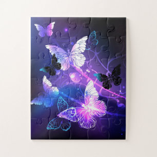 Background with Night Butterflies Jigsaw Puzzle