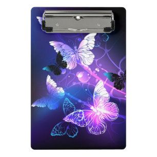 Background with Night Butterflies Mini Clipboard