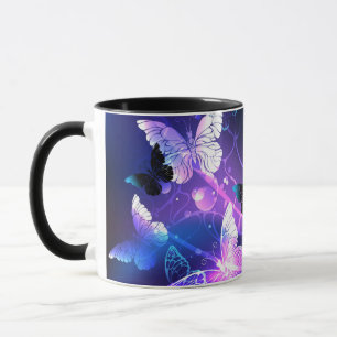 Background with Night Butterflies Mug