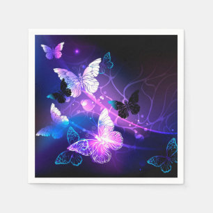 Background with Night Butterflies Napkin