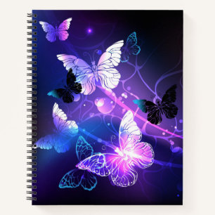 Background with Night Butterflies Notebook