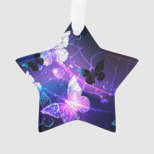 Background with Night Butterflies Ornament