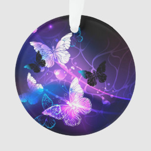 Background with Night Butterflies Ornament