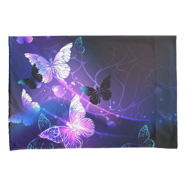 Background with Night Butterflies Pillowcase (Front-Right)