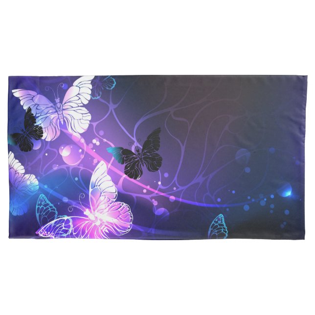 Background with Night Butterflies Pillowcase (Front)