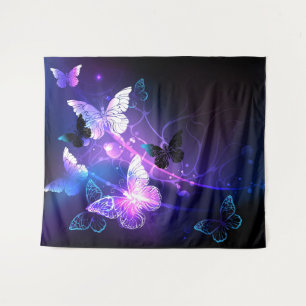 Background with Night Butterflies Tapestry