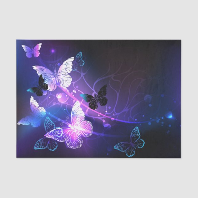 Background with Night Butterflies Tissue Paper (Front)