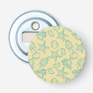 Background with shells. Hand drawn 2 Bottle Opener