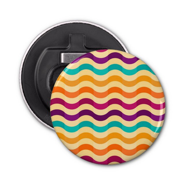 Background with stripes in retro 2 bottle opener (Front)