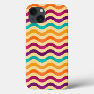 Background with stripes in retro 2 iPhone 13 case
