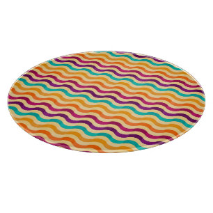 Background with stripes in retro 2 cutting board