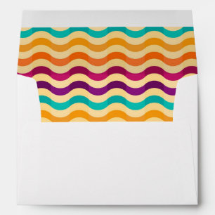 Background with stripes in retro 2 envelope